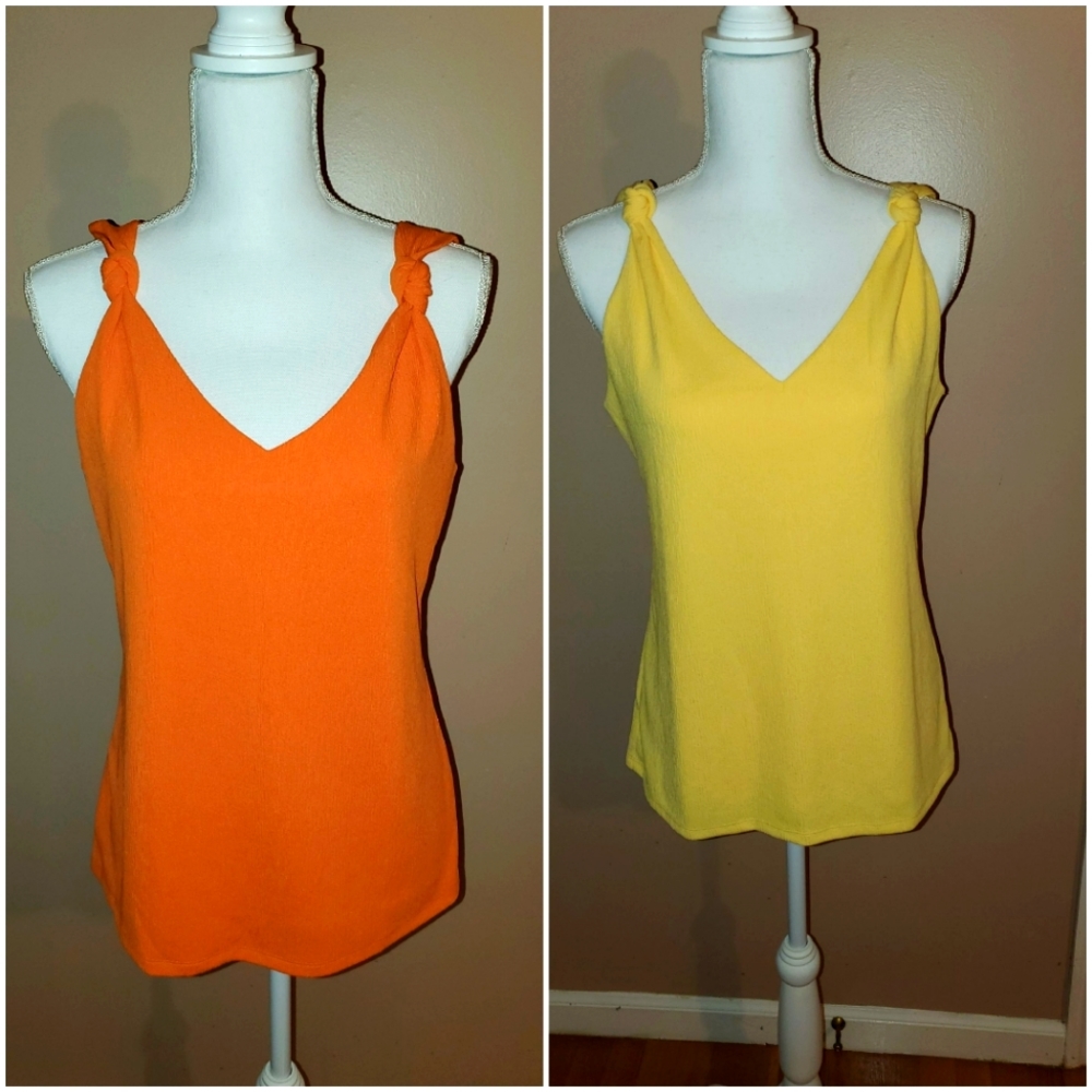 New Ann Taylor Knot Shoulder Tank Bundle Sz M